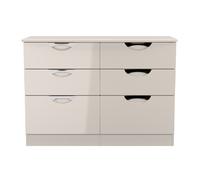 Ready Assembled 2 U Holborn 6 Drawer Wide Chest (Ready Assembled) in Taupe | Size: Large Ready Assembled 2 U Taupe Large