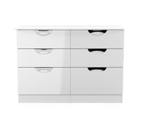 Ready Assembled 2 U Holborn 6 Drawer Wide Chest (Ready Assembled) in White | Size: Large Ready Assembled 2 U White Large