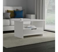 Ready Assembled 2 U Holborn Bottom Drawer Coffee Table (Ready Assembled) in White | Size: Medium Ready Assembled 2 U White Medium