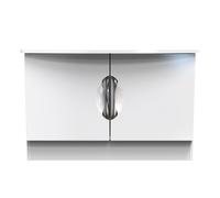 Ready Assembled 2 U Holborn Compact 2 Door TV & Media Unit (Ready Assembled) in White | Size: Medium Ready Assembled 2 U White Medium