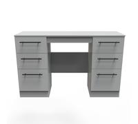 Ready Assembled 2 U Howard 6 Drawer Kneehole Desk (Ready Assembled) in Dark Grey Ready Assembled 2 U Dark Grey