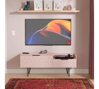 Ready Assembled 2 U Islay 2 Drawer Coffee TV Unit (Ready Assembled) in Dusty Pink Ready Assembled 2 U Dusty Pink