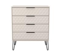 Ready Assembled 2 U Islay 4 Drawer Chest (Ready Assembled) in Taupe | Size: Medium Ready Assembled 2 U Taupe Medium