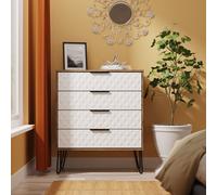 Ready Assembled 2 U Islay 4 Drawer Chest (Ready Assembled) in White | Size: Medium Ready Assembled 2 U White Medium