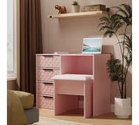 Ready Assembled 2 U Islay 4 Drawer Vanity (Ready Assembled) in Dusty Pink | Size: Medium Ready Assembled 2 U Dusty Pink Medium