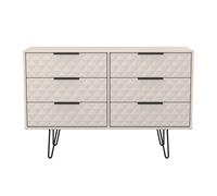 Ready Assembled 2 U Islay 6 Drawer Midi Chest (Ready Assembled) in Taupe | Size: Large Ready Assembled 2 U Taupe Large