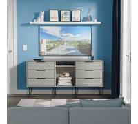 Ready Assembled 2 U Islay 6 Drawer Sideboard (Ready Assembled) in Dark Grey Ready Assembled 2 U Dark Grey