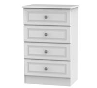 Ready Assembled 2 U Kendal 4 Drawer Midi Chest (Ready Assembled) in Off-White | Size: Medium Ready Assembled 2 U Off-White Medium