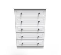 Ready Assembled 2 U Kendal 5 Drawer Chest (Ready Assembled) in Off-White Ready Assembled 2 U Off-White