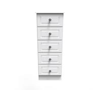 Ready Assembled 2 U Kendal 5 Drawer Tallboy (Ready Assembled) in Off-White Ready Assembled 2 U Off-White