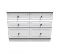 Ready Assembled 2 U Kendal 6 Drawer Wide Chest (Ready Assembled) in Off-White Ready Assembled 2 U Off-White