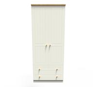 Ready Assembled 2 U Lancaster 2 Door 2 Drawer Wardrobe (Ready Assembled) in Cream Ready Assembled 2 U Cream