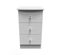 Ready Assembled 2 U Lancaster 3 Drawer Bedside Cabinet (Ready Assembled) in Grey Ready Assembled 2 U Grey
