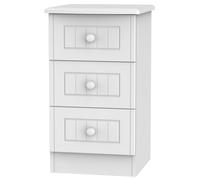Ready Assembled 2 U Lancaster 3 Drawer Bedside Cabinet (Ready Assembled) in White Ready Assembled 2 U White