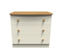 Ready Assembled 2 U Lancaster 3 Drawer Chest (Ready Assembled) in Cream Ready Assembled 2 U Cream