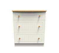 Ready Assembled 2 U Lancaster 3 Drawer Deep Chest (Ready Assembled) in Cream Ready Assembled 2 U Cream