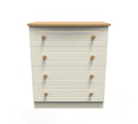 Ready Assembled 2 U Lancaster 4 Drawer Chest (Ready Assembled) in Cream Ready Assembled 2 U Cream