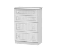 Ready Assembled 2 U Lancaster 4 Drawer Deep Chest (Ready Assembled) in Grey Ready Assembled 2 U Grey