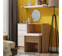 Ready Assembled 2 U Lucca 3 Drawer Vanity (Ready Assembled) in Light Oak | Size: Medium Ready Assembled 2 U Light Oak Medium