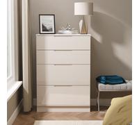 Ready Assembled 2 U Lucca 4 Drawer Deep Chest (Ready Assembled) in Taupe Ready Assembled 2 U Taupe