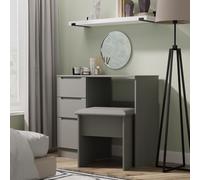 Welcome Furniture Ready Assembled Milan Stool In Dusk Grey, Grey