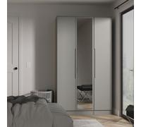 Ready Assembled 2 U Lucca Tall Triple Mirror Wardrobe (Ready Assembled) in Dark Grey | Size: Large Ready Assembled 2 U Dark Grey Large