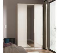 Ready Assembled 2 U Lucca Tall Triple Mirror Wardrobe (Ready Assembled) in Taupe Ready Assembled 2 U Taupe