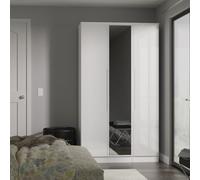 Ready Assembled 2 U Lucca Tall Triple Mirror Wardrobe (Ready Assembled) in White | Size: Large Ready Assembled 2 U White Large