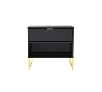 Madrid 1 Drawer 1 Open Bedside (Ready Assembled) Ready Assembled 2 U Black One Size