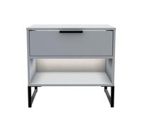 Madrid 1 Drawer 1 Open Bedside (Ready Assembled) Ready Assembled 2 U Dark Grey One Size