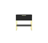 Ready Assembled 2 U Madrid 1 Drawer Lamp Table (Ready Assembled) in Black Ready Assembled 2 U Black