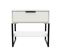 Ready Assembled 2 U Madrid 1 Drawer Lamp Table (Ready Assembled) in White Ready Assembled 2 U White