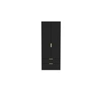 Ready Assembled 2 U Madrid 2 Door 2 Drawer Wardrobe (Ready Assembled) in Black Ready Assembled 2 U Black