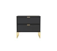 Madrid 2 Drawer Bedside Cab(Ready Assembled) Ready Assembled 2 U Black One Size