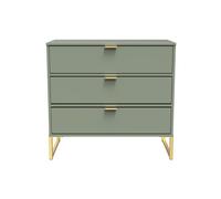 Madrid 3 Drawer Chest In Reed Green (Ready Assembled)