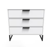 Ready Assembled 2 U Madrid 3 Drawer Chest (Ready Assembled) in White Ready Assembled 2 U White