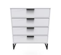 Ready Assembled 2 U Madrid 4 Drawer Chest (Ready Assembled) in White Ready Assembled 2 U White