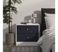 Ready Assembled 2 U Memphis 2 Drawer Side Table (Ready Assembled) in Dark Blue Ready Assembled 2 U Dark Blue