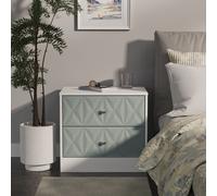 Ready Assembled 2 U Memphis 2 Drawer Side Table (Ready Assembled) in Duck Egg Blue Ready Assembled 2 U Duck Egg Blue