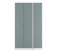 San Jose Ready Assembled Contemporary Matt Duck Egg Blue & White Tall Triple Wardrobe (H)1960mm (W)1108mm (D)530mm