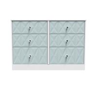 Ready Assembled 2 U Memphis 6 Drawer Bed Box (Ready Assembled) in Duck Egg Blue | Size: Large Ready Assembled 2 U Duck Egg Blue Large