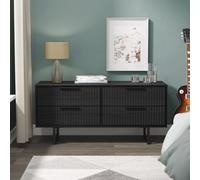 Ready Assembled 2 U Menai 4 Drawer Bed Box (Ready Assembled) in Black Ready Assembled 2 U Black