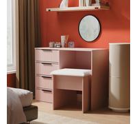 Ready Assembled 2 U Menai 4 Drawer Vanity (Ready Assembled) in Dusty Pink Ready Assembled 2 U Dusty Pink