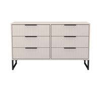 Welcome Furniture Welcome Furniutre Fluted 6 Drawer Midi Chest - Ready Assembled