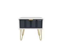 Ready Assembled 2 U Metro 1 Drawer Bedside (Ready Assembled) in Dark Blue Ready Assembled 2 U Dark Blue