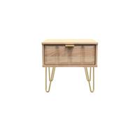 Ready Assembled 2 U Metro 1 Drawer Bedside (Ready Assembled) in Light Oak | Size: Small Ready Assembled 2 U Light Oak Small