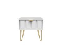 Ready Assembled 2 U Metro 1 Drawer Bedside (Ready Assembled) in White | Size: Small Ready Assembled 2 U White Small