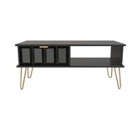 Ready Assembled 2 U Metro 1 Drawer Coffee Table (Ready Assembled) in True Black | Size: Medium Ready Assembled 2 U True Black Medium