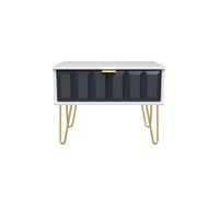 Ready Assembled 2 U Metro 1 Drawer Wide Side Table (Ready Assembled) in Dark Blue Ready Assembled 2 U Dark Blue