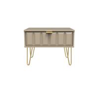 Ready Assembled 2 U Metro 1 Drawer Wide Side Table (Ready Assembled) in Light Brown Ready Assembled 2 U Light Brown